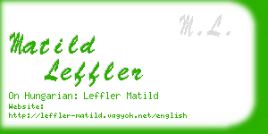 matild leffler business card